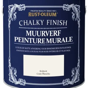 Laatste Versie Rust-Oleum Chalky Finish Muurverf Krijtwit 2,5 liter
