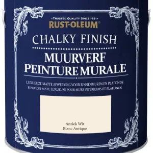 Rust-Oleum Chalky Finish Muurverf Antiek Wit 2,5 liter Gereduceerde Prijs