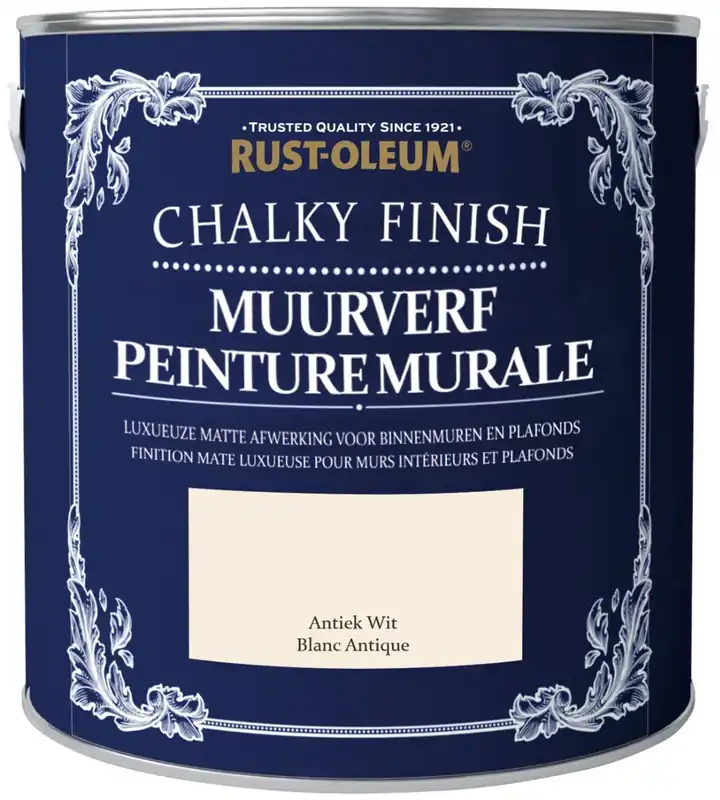 Rust-Oleum Chalky Finish Muurverf Antiek Wit 2,5 liter Gereduceerde Prijs