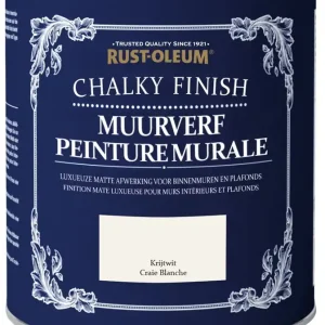 Rust-Oleum Chalky Finish Muurverf Krijtwit 1 liter Express Levering