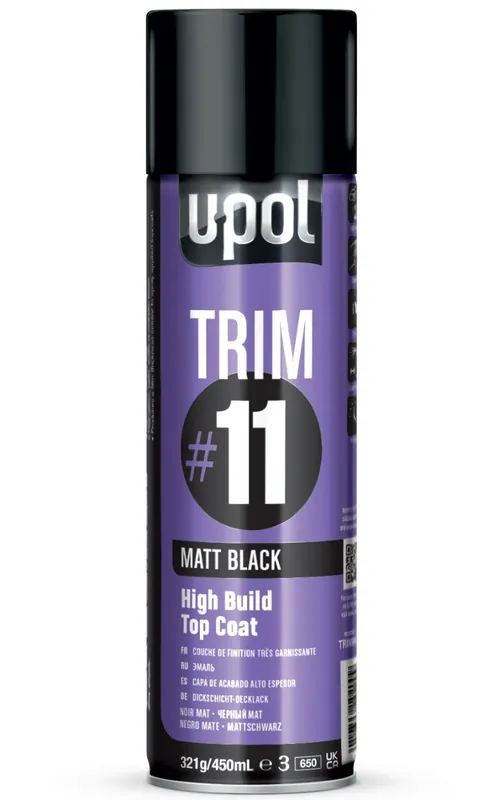 Aanbieding U-POL #11 Mat Zwart spuitbus 450ml