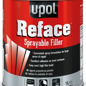 U-POL REFACE 2K Polyester Spuitplamuur 1 liter Bestel Nu