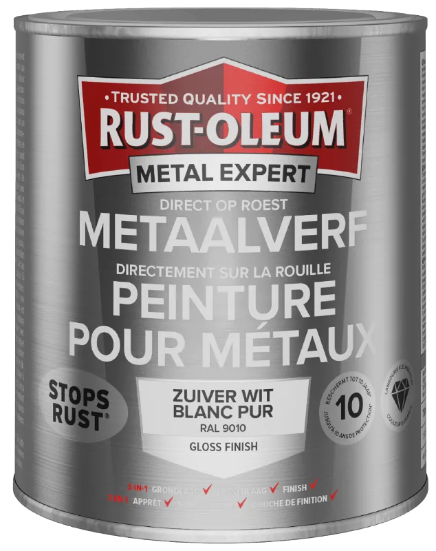 Direct Beschikbaar Rust-Oleum Metal Expert Direct Op Roest Metaal Verf 750ml - RAL 9010