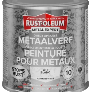 Rust-Oleum Metal Expert Direct Op Roest Hamerslag Verf Wit 250ml Betaalbaar