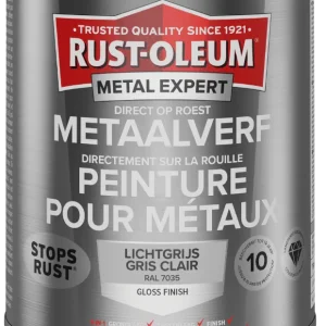 Rust-Oleum Metal Expert Direct Op Roest Metaal Verf 750ml - RAL 7035 Korting