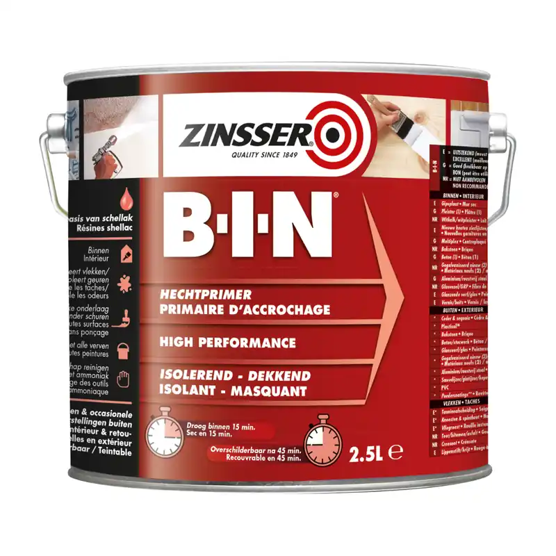 Zinsser Bin Primer 2,5 liter - Hechtprimer & Isolator Koop Online
