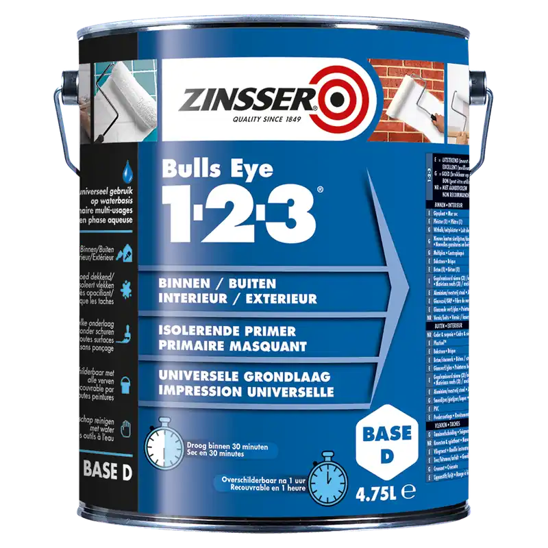 Beperkte Voorraad Zinsser Bulls Eye 1-2-3 4,75 liter - Hechtprimer