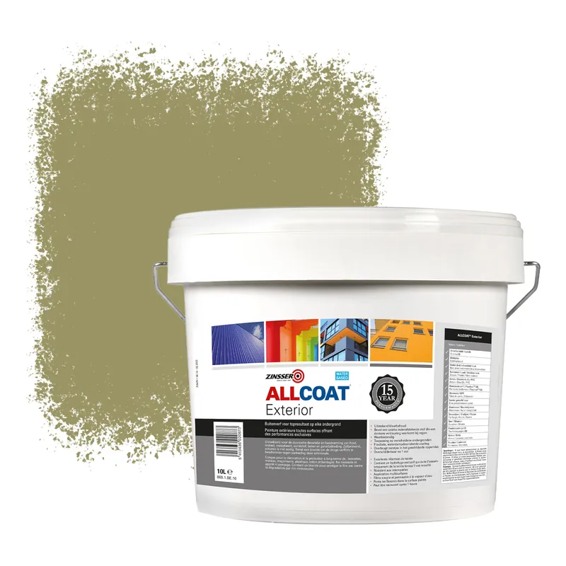 Zinsser Allcoat Exterior Muurverf RAL 1020 Olijfgeel - 10 liter Nu Kopen