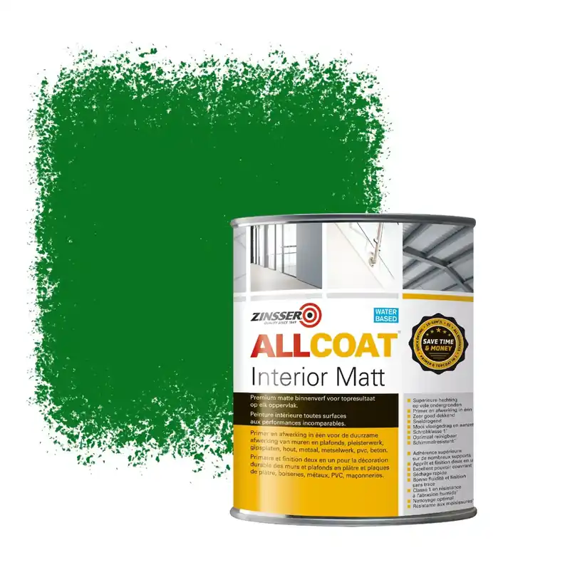 Zinsser Allcoat Interior Muurverf RAL 6002 Loofgroen - 1 liter Koop Online
