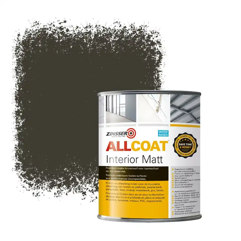 Rechtstreeks Van De Fabrikant Zinsser Allcoat Interior Muurverf RAL 6022 Bruin olijfgroen - 1 liter