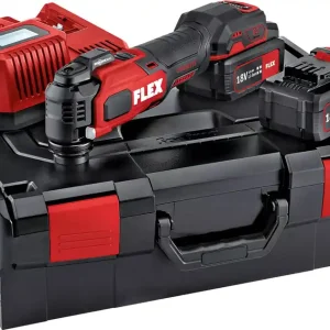 Flitsaanbieding FLEX MT 18.0-EC/5.0 Accu Multitool SET + 18 Volt Accu's & Snellader in Systainer