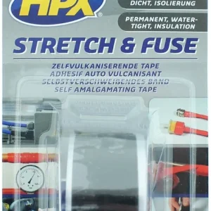 Favoriet HPX Stretch & Fuse Isolatietape ZWART 25mm x 3 meter