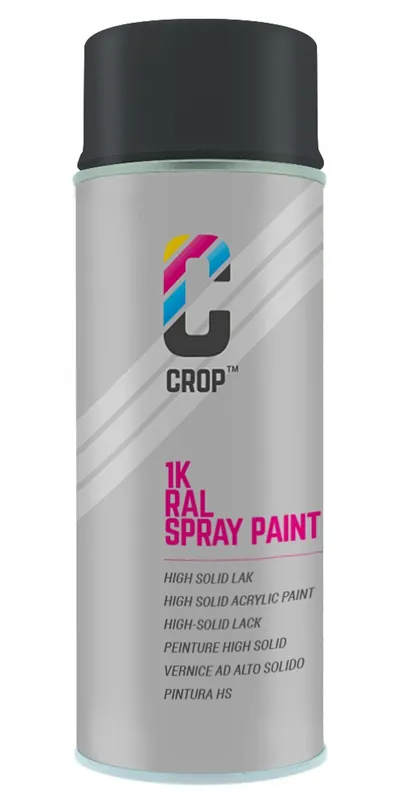 Betrouwbaar CROP RAL 7021 Zijdeglans Zwartgrijs spuitbus 400ml