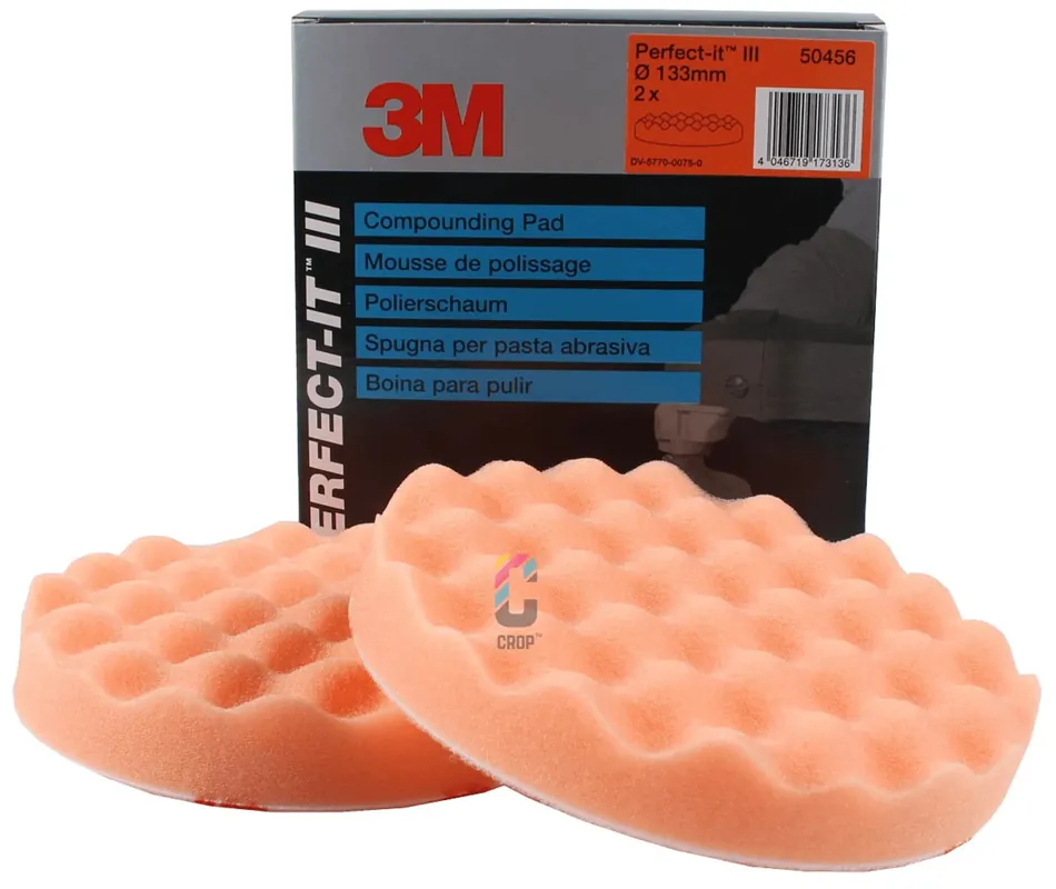 Populair 3M 50456 Perfect-It III Gewafelde Polijstschijf 133mm - Oranje Hard - 2 stuks