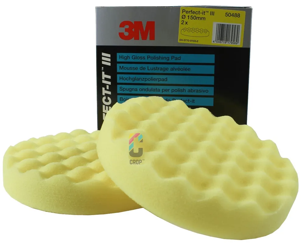 Nu Kopen 3M 50488 Perfect-It III Gewafelde Hoogglans Polijstschijf 150mm - Geel - 2 stuks