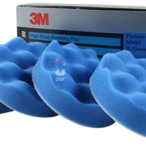 3M 50457 Perfect-It III Ultrafina Gewafelde Polijstschijf 75mm - Blauw - 4 stuks Voordeelprijs