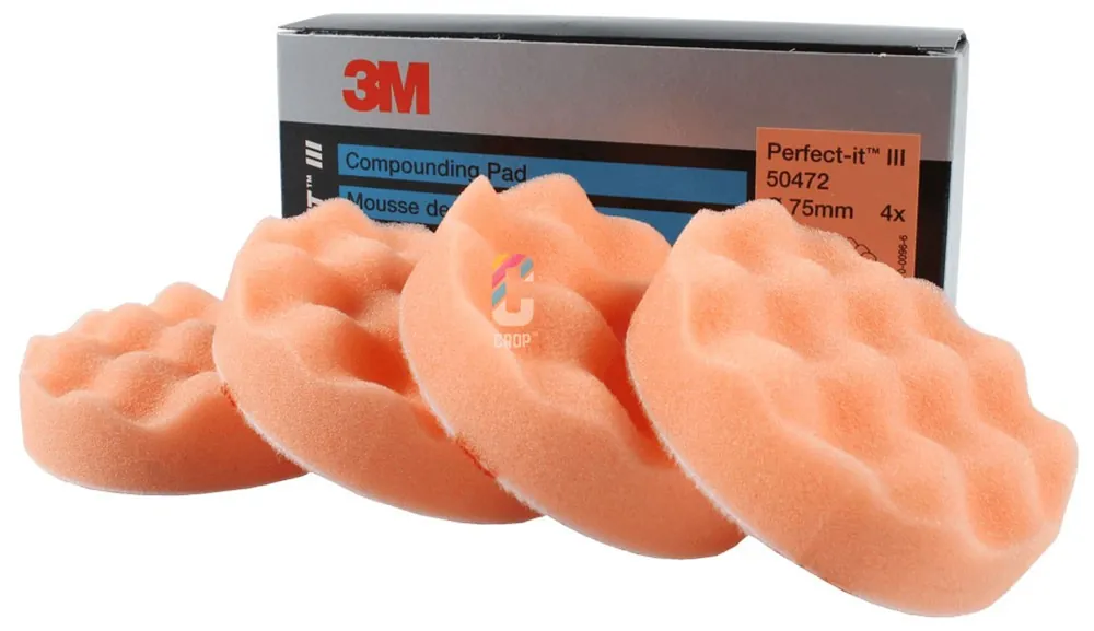 3M 50472 Perfect-It III Gewafelde Polijstschijf 75mm - Oranje Hard - 4 stuks Express Levering