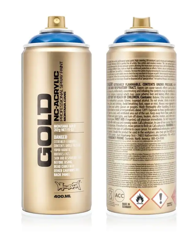 Montana GOLD Transparent Ultramarine T5080 spuitbus 400ml Laatste Versie