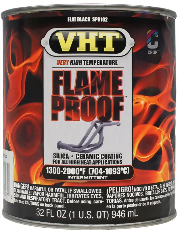 VHT Flameproof Hittebestendige Verf in Blik - Zwart Mat Exclusieve Aanbieding