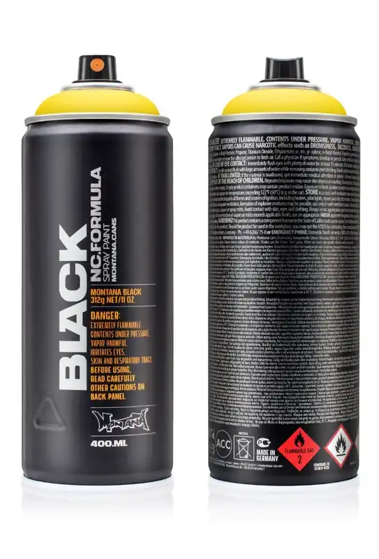 Dagaanbieding Montana BLACK P1000 Power Yellow spuitbus 400ml