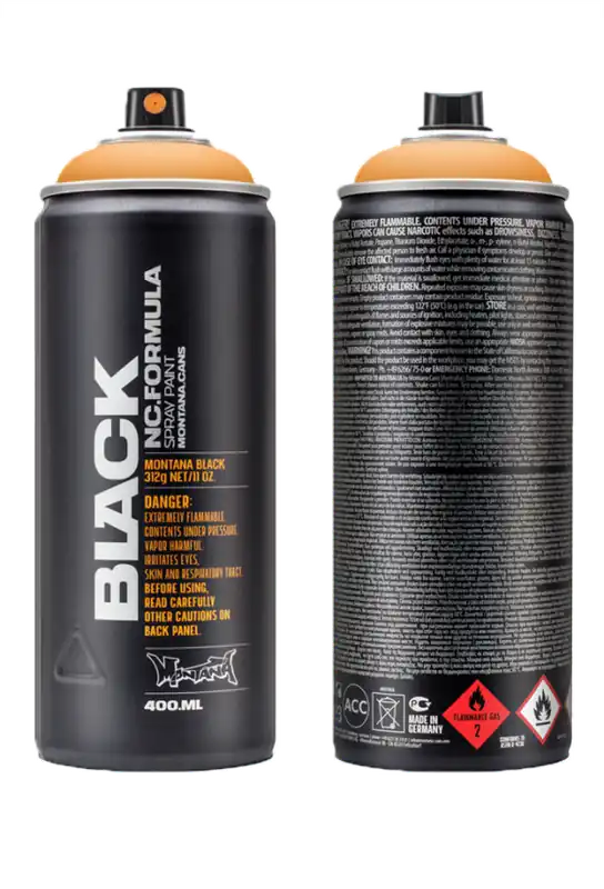 Superprijs Montana BLACK IN2000 Infra Orange spuitbus 400ml