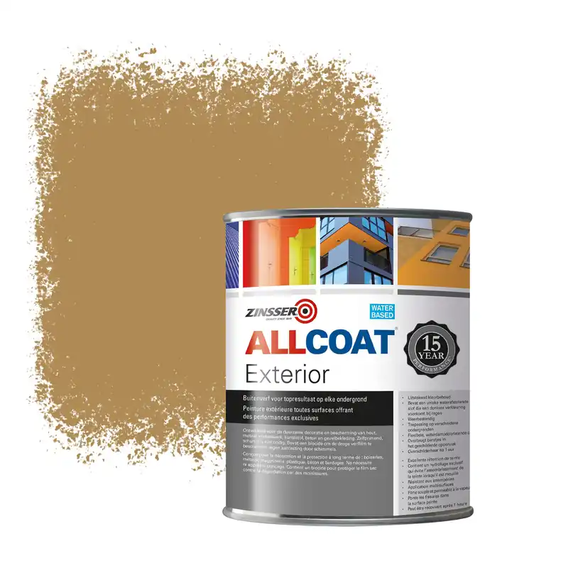 Beste Prijs Zinsser Allcoat Exterior Muurverf RAL 1011 Bruinbeige - 1 liter