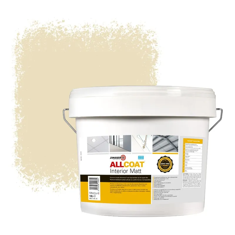 Veilige Betaling Zinsser Allcoat Interior Muurverf RAL 1015 Licht ivoorkleurig - 10 liter