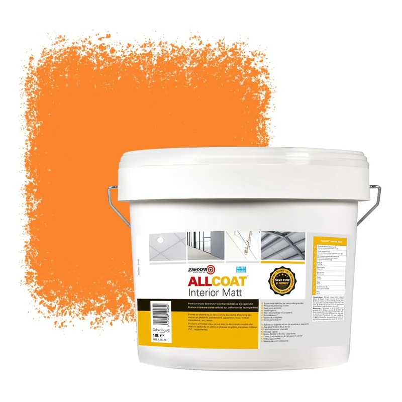 Rechtstreeks Van De Fabrikant Zinsser Allcoat Interior Muurverf RAL 2003 Pasteloranje - 10 liter