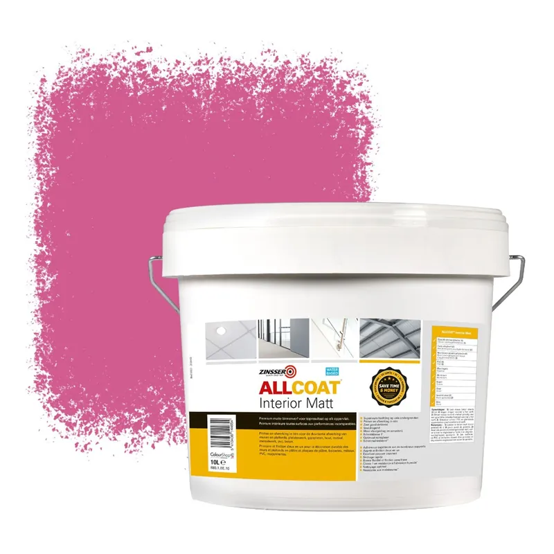Lage Prijs Zinsser Allcoat Interior Muurverf RAL 4003 Heideviolet - 10 liter
