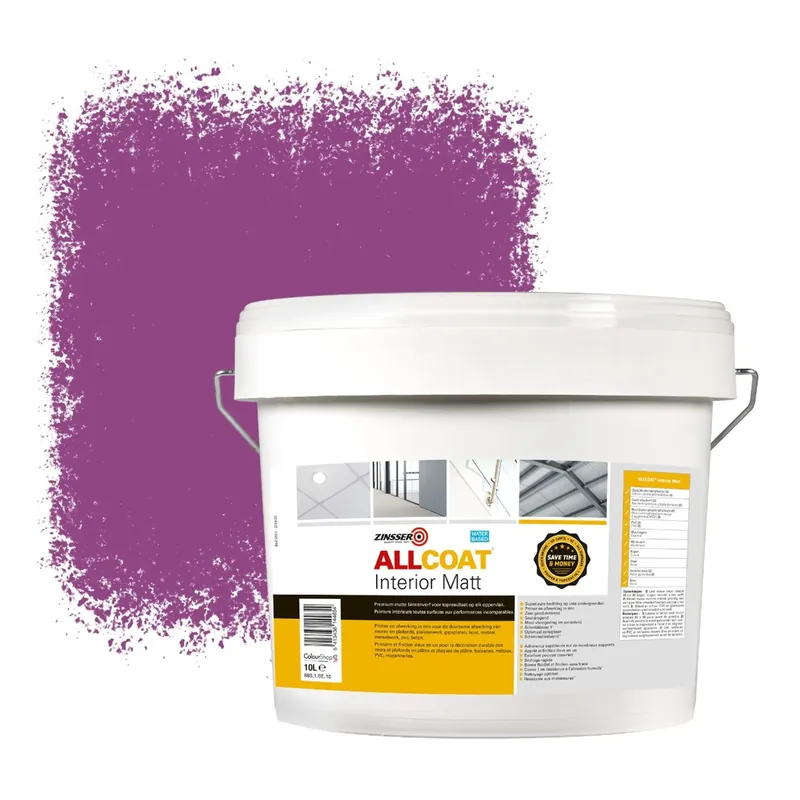 Zinsser Allcoat Interior Muurverf RAL 4008 Signaalviolet - 10 liter Populair