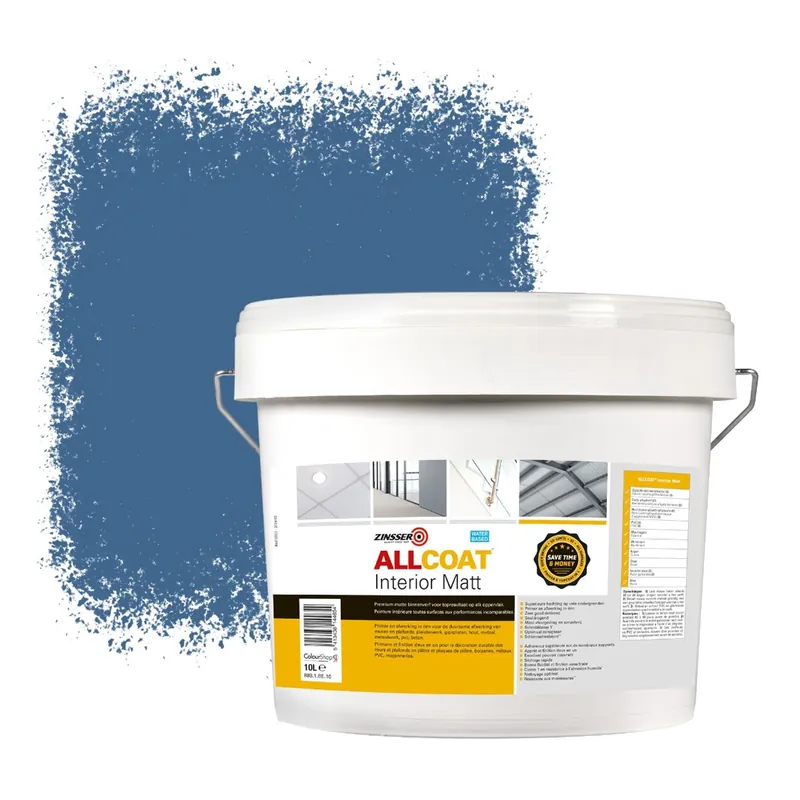 Shop Nu Zinsser Allcoat Interior Muurverf RAL 5007 Briljantblauw - 10 liter