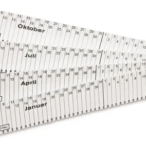 Hoge Kwaliteit VisiPlan Termijnlabels met jaarindeling voor strokenplanbord - 25 sets