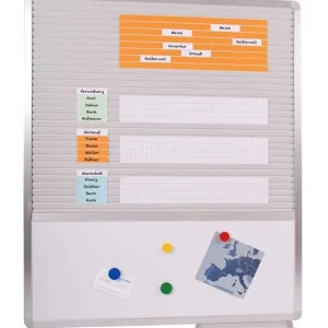 Op = Op VisiPlan Combi planbord (Whiteboard & 34 vaks Strokenplanbord)