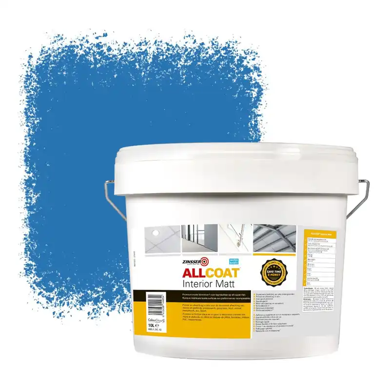 Zinsser Allcoat Interior Muurverf RAL 5015 Hemelsblauw - 10 liter Alleen Vandaag