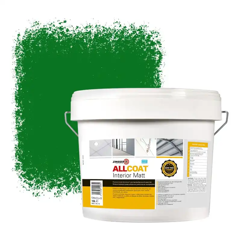Nu Kopen Zinsser Allcoat Interior Muurverf RAL 6002 Loofgroen - 10 liter