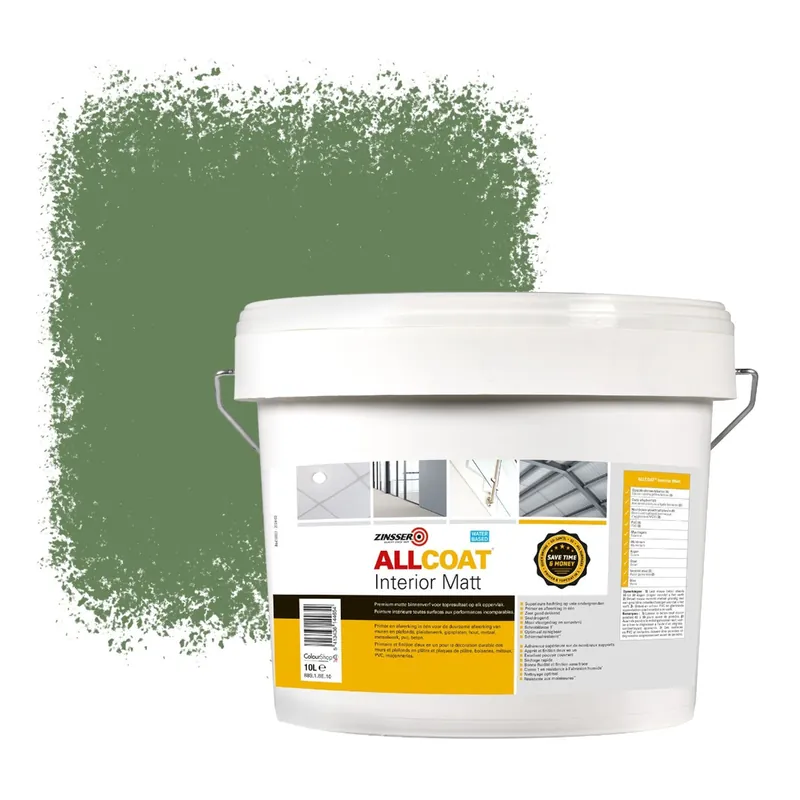Zinsser Allcoat Interior Muurverf RAL 6011 Resedagroen - 10 liter Hete Deal