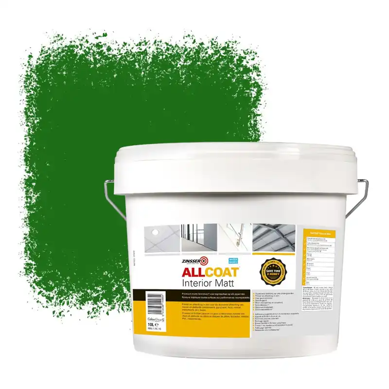 Nu Kopen Zinsser Allcoat Interior Muurverf RAL 6017 Meigroen - 10 liter