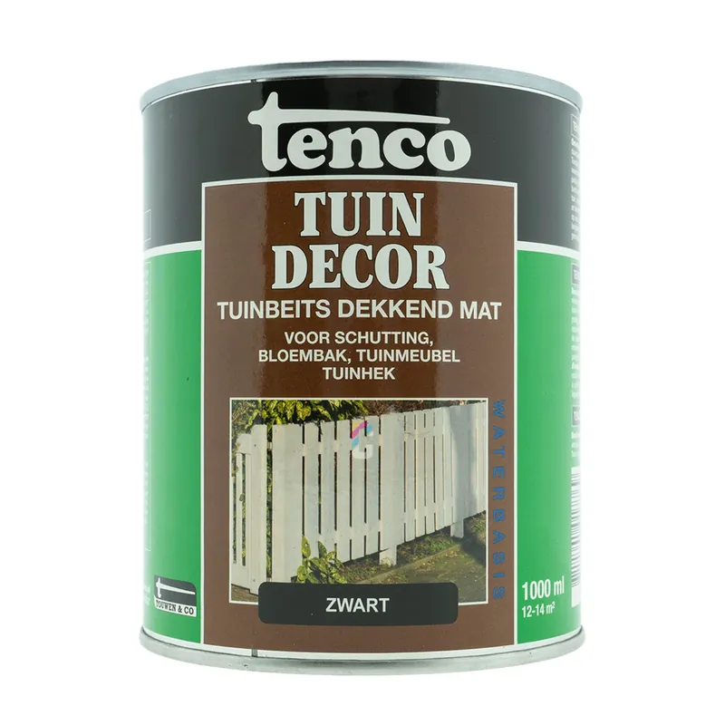 Weekendaanbieding Tenco Tuindecor Zwart Mat 1 liter