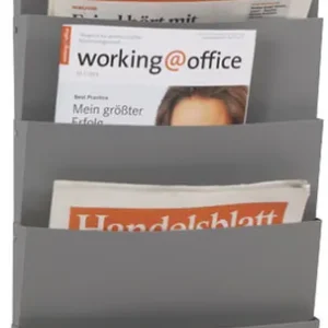 Superprijs Documentendisplay Folderrek wand A4 liggend 6 vakken