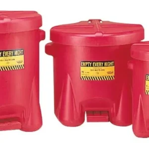 Finale Uitverkoop JUSTRITE Vlamdovende Afvalbak HDPE Rood