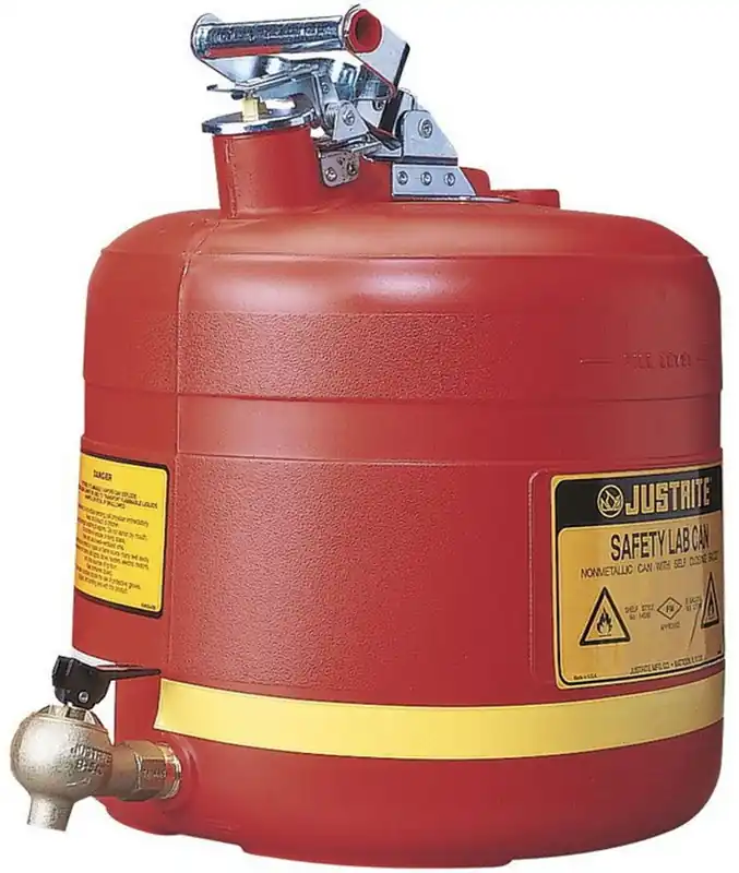Express Levering JUSTRITE Veiligheidskan 19 liter HDPE Kunststof met tapkraan