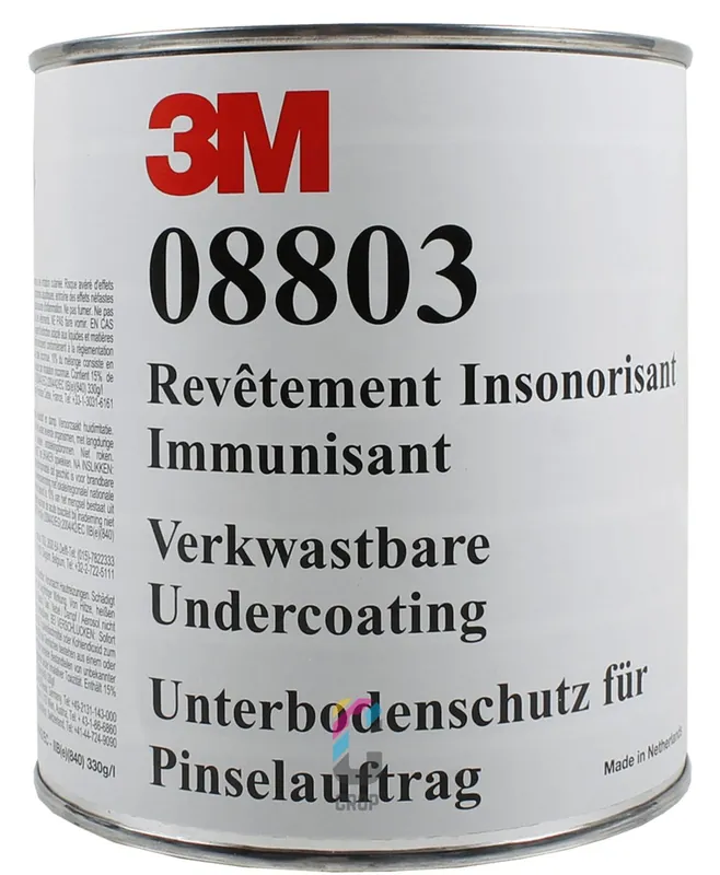 3M Body-Coat Brush - Verkwastbare Underbodycoating Zwart - Blik 1kg Merkproduct