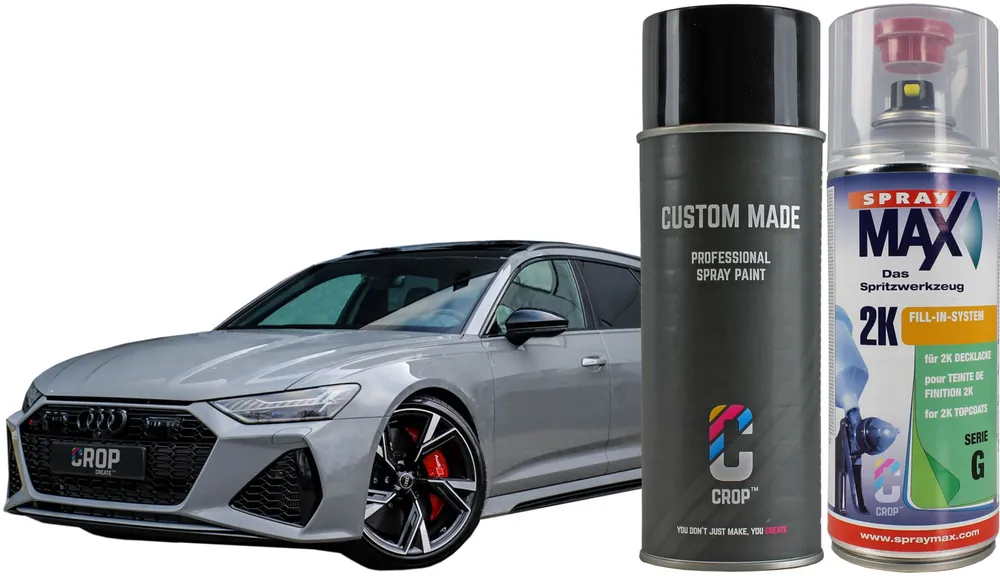 Audi RS Nardo Grey Lak in Spuitbus - 1K of 2K Laatste Versie
