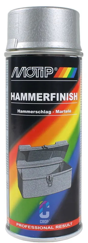 MoTip Hamerslag Verf ZILVER spuitbus 400ml Dagaanbieding