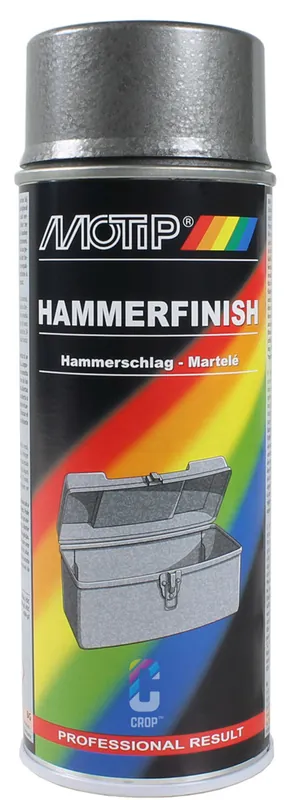 Dagaanbieding MoTip Hamerslag Verf GRIJS spuitbus 400ml