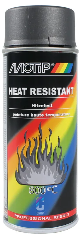 Uitverkoop MoTip Hittebestendige Lak ANTRACIET spuitbus 400ml