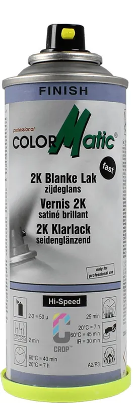 Betrouwbaar Colormatic 2K Blanke Lak Zijdeglans in Spuitbus 200ml