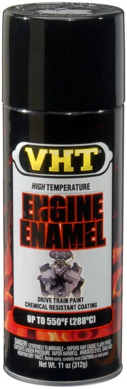VHT Engine Enamel spuitbus - Motorblok Verf ZWART - 400ml Korting