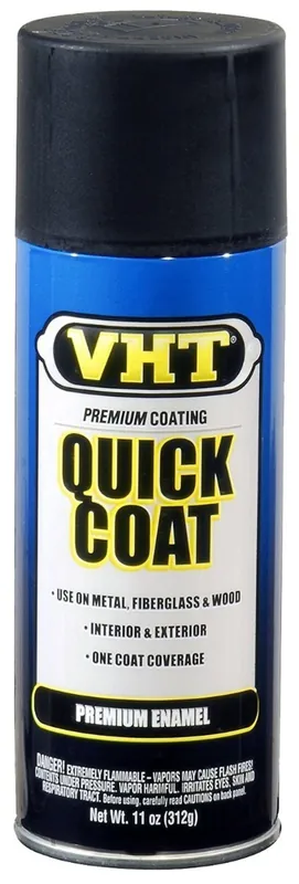 VHT Quick Coat verf spuitbus - Zwart Mat - 400ml Premium