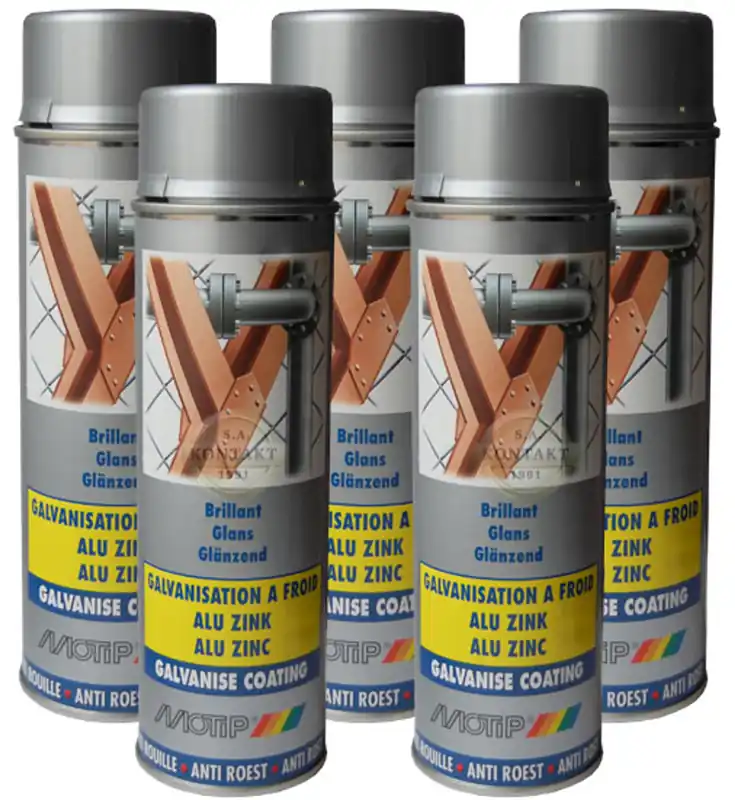 Premium MoTip Industrial Alu-Zinkspray in Spuitbus 500ml